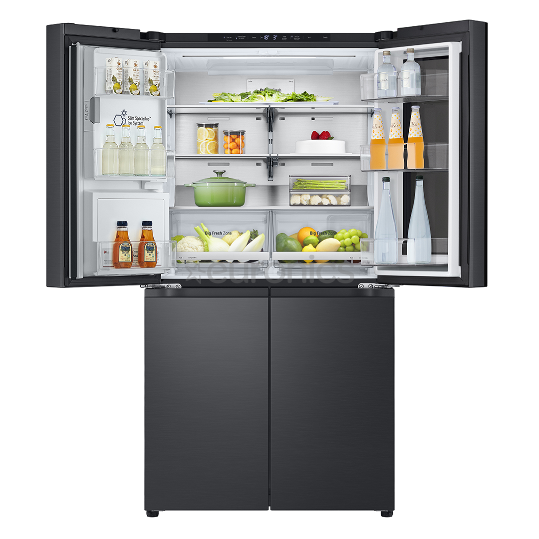 LG, NoFrost, 638 л, высота 180 см, черный - SBS-холодильник