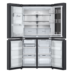 LG, NoFrost, 638 л, высота 180 см, черный - SBS-холодильник