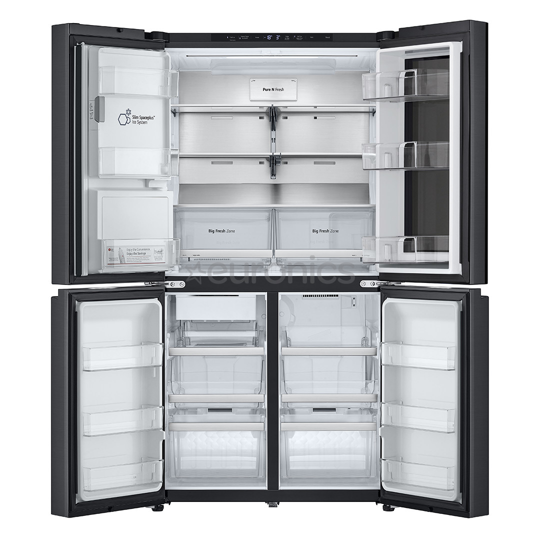 LG, NoFrost, 638 L, height 180 cm, black - SBS-Refrigerator