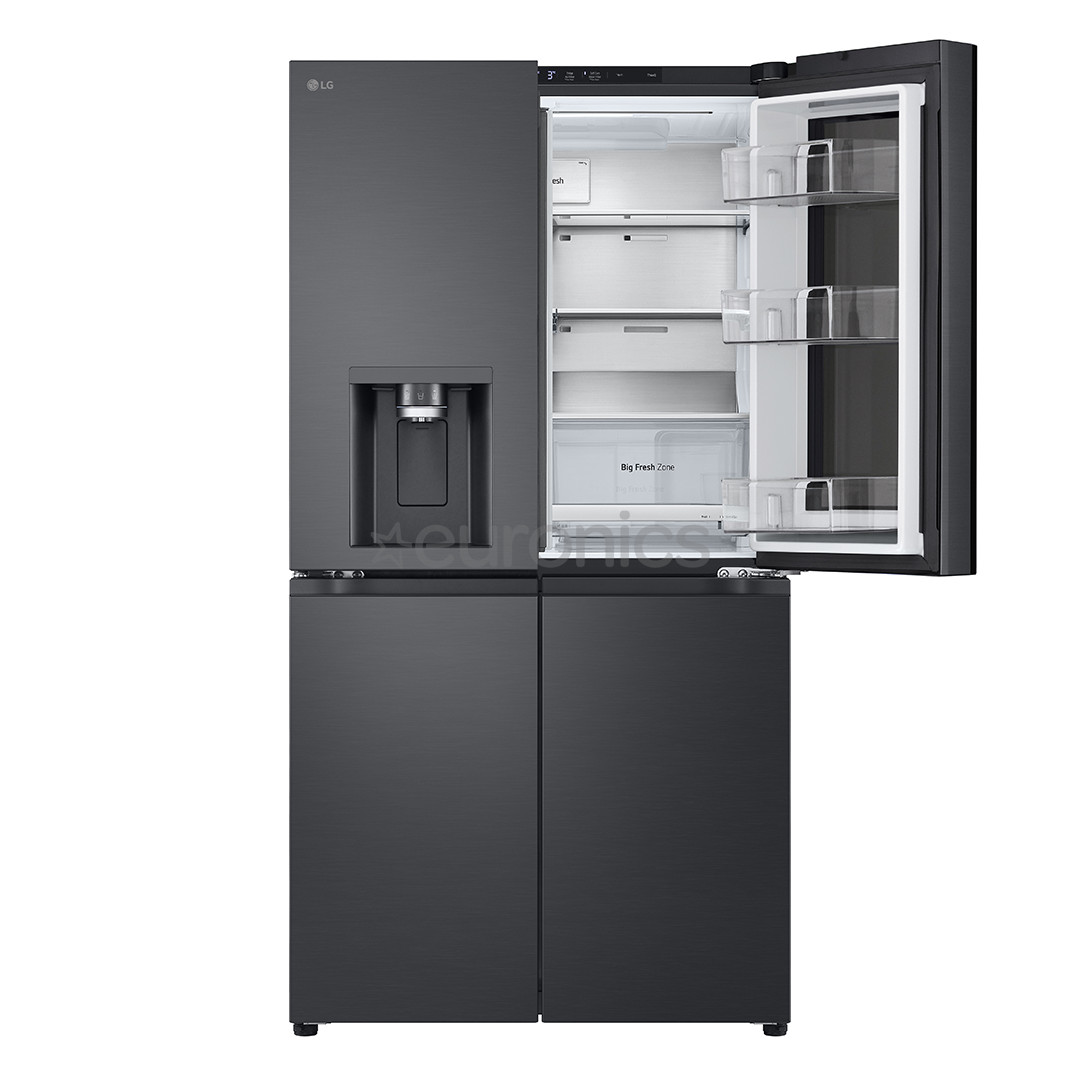 LG, NoFrost, 638 L, height 180 cm, black - SBS-Refrigerator