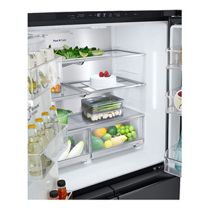 LG, NoFrost, 638 L, height 180 cm, black - SBS-Refrigerator