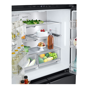LG, NoFrost, 638 л, высота 180 см, черный - SBS-холодильник