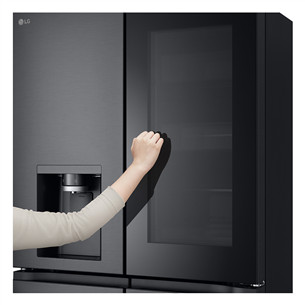 LG, NoFrost, 638 L, height 180 cm, black - SBS-Refrigerator