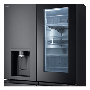 LG, NoFrost, 638 L, height 180 cm, black - SBS-Refrigerator
