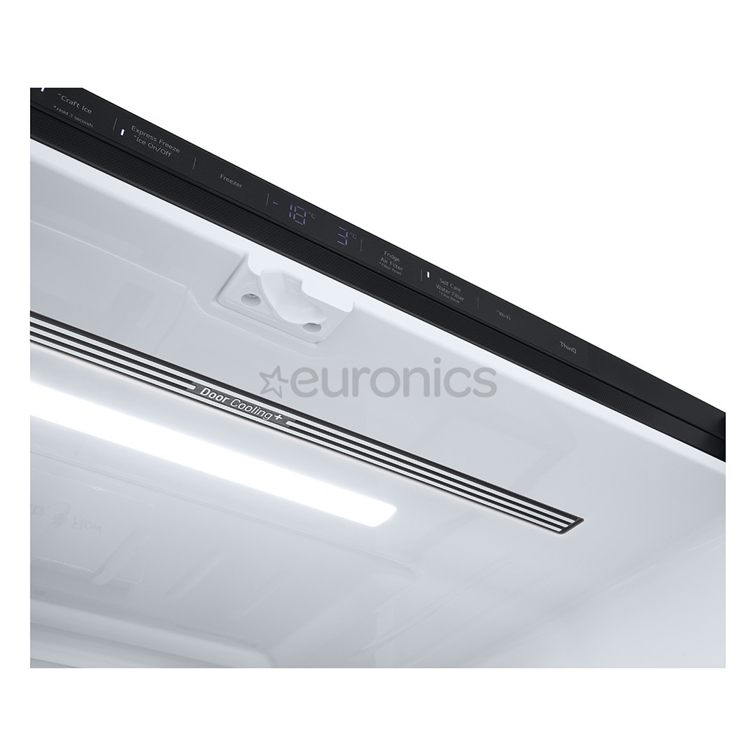 LG, NoFrost, 638 L, height 180 cm, black - SBS-Refrigerator