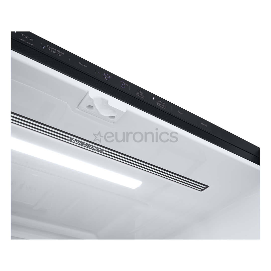 LG, NoFrost, 638 л, высота 180 см, черный - SBS-холодильник
