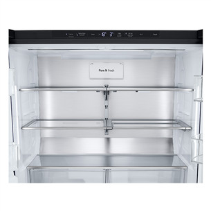 LG, NoFrost, 638 L, height 180 cm, black - SBS-Refrigerator