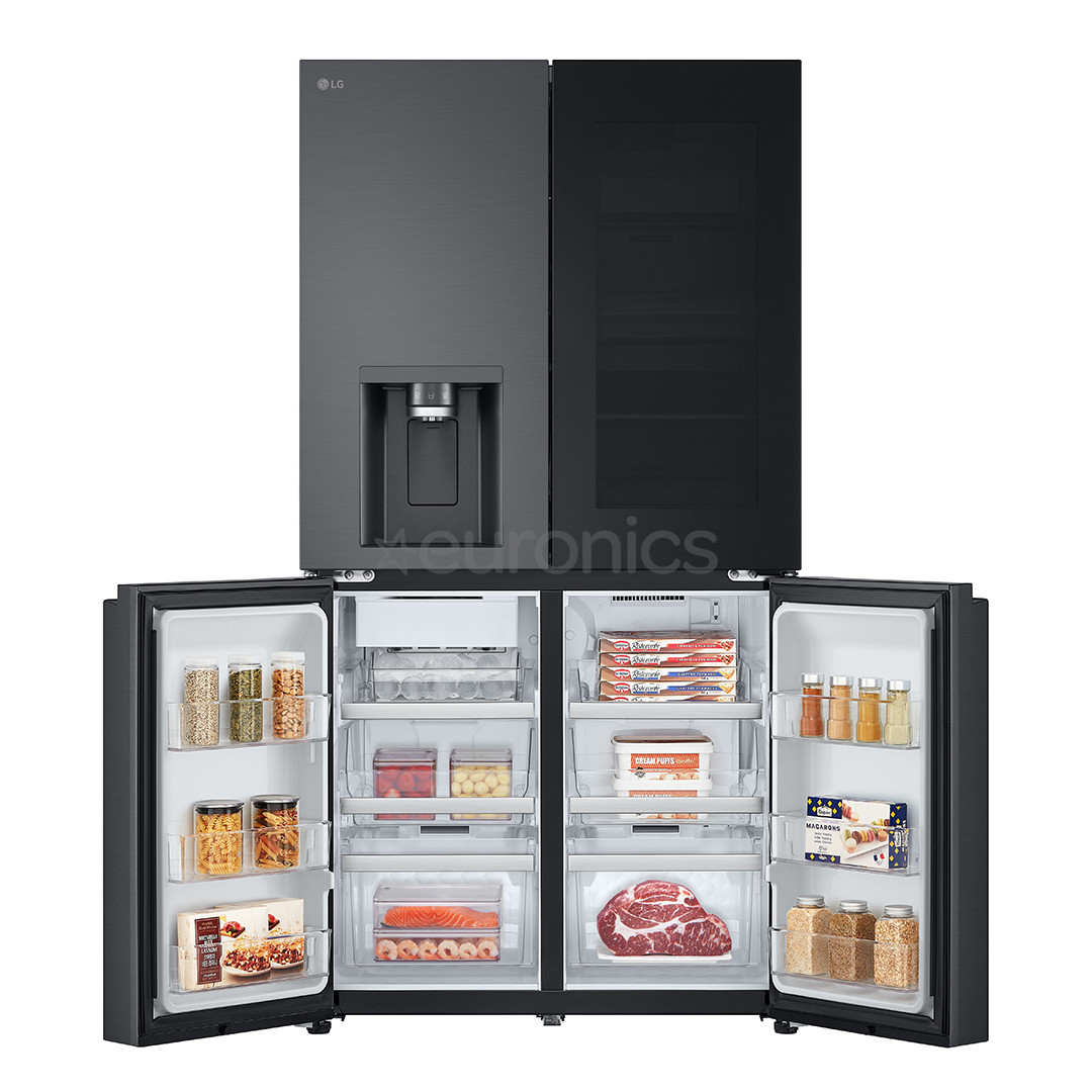 LG, NoFrost, 638 L, height 180 cm, black - SBS-Refrigerator