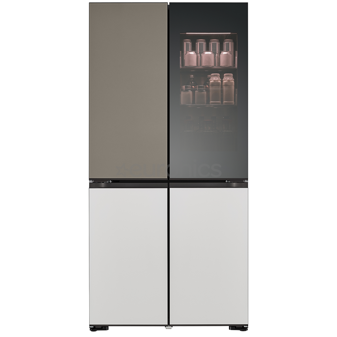 LG MoodUP, 617 L, kõrgus 187 cm, hall/valge - SBS-Külmik