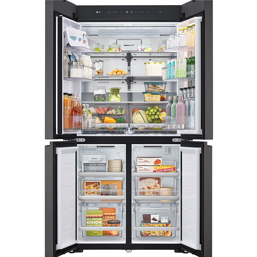 LG MoodUP, 617 L, kõrgus 187 cm, hall/valge - SBS-Külmik
