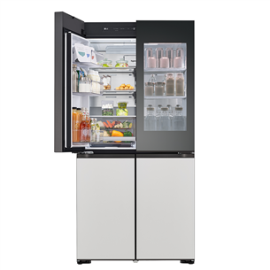 LG MoodUP, 617 L, kõrgus 187 cm, hall/valge - SBS-Külmik