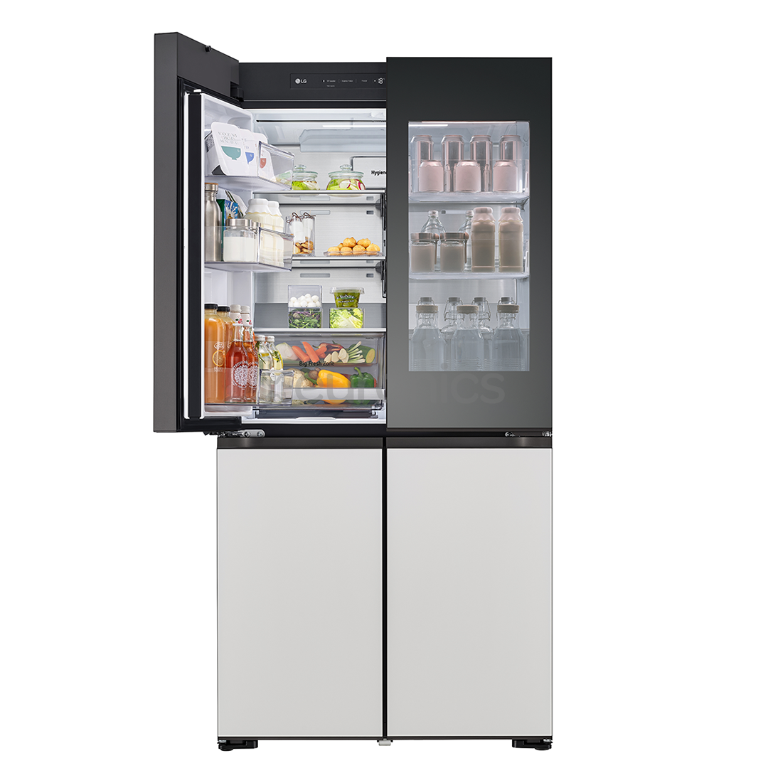 LG MoodUP, 617 L, kõrgus 187 cm, hall/valge - SBS-Külmik
