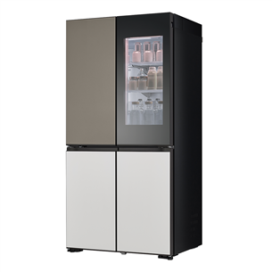 LG MoodUP, 617 L, kõrgus 187 cm, hall/valge - SBS-Külmik