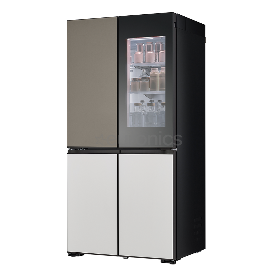 LG MoodUP, 617 L, kõrgus 187 cm, hall/valge - SBS-Külmik