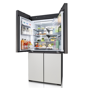 LG MoodUP, 617 L, kõrgus 187 cm, hall/valge - SBS-Külmik