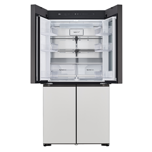LG MoodUP, 617 L, kõrgus 187 cm, hall/valge - SBS-Külmik