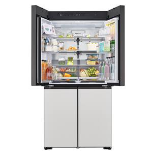 LG MoodUP, 617 L, kõrgus 187 cm, hall/valge - SBS-Külmik