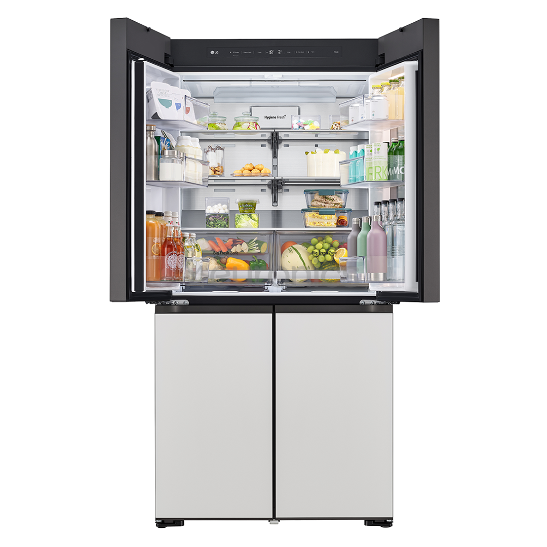 LG MoodUP, 617 L, kõrgus 187 cm, hall/valge - SBS-Külmik