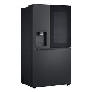 LG, InstaView, 628 л, высота 179 см, черный - SBS-холодильник