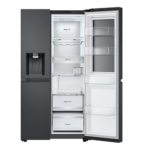 LG, InstaView, 628 л, высота 179 см, черный - SBS-холодильник