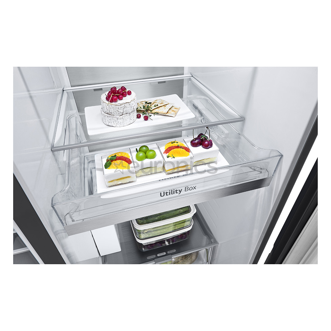 LG, InstaView, 628 л, высота 179 см, черный - SBS-холодильник