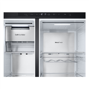 LG, InstaView, 628 л, высота 179 см, черный - SBS-холодильник