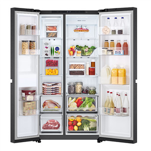 LG, NoFrost, 664 L, kõrgus 179 cm, must - Külmik