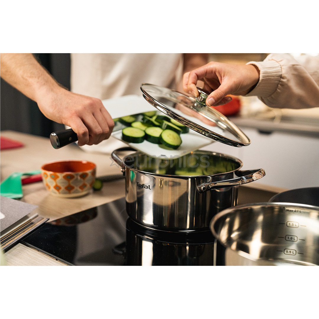 Tefal Cook Eat, 16/20/24 cm, 7-osaline - Pottide komplekt + kaaned
