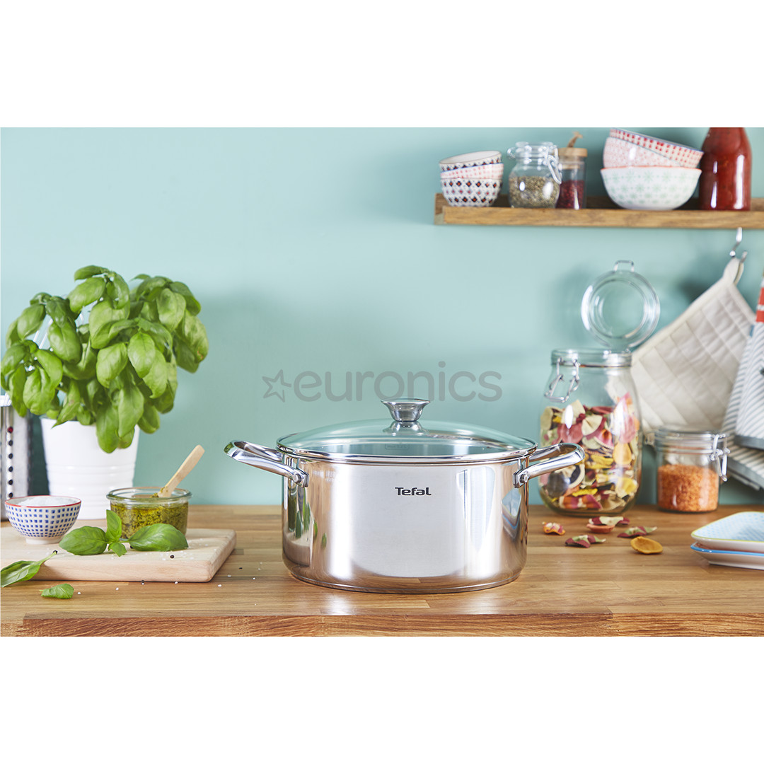 Tefal Cook Eat, 16/20/24 cm, 7-osaline - Pottide komplekt + kaaned