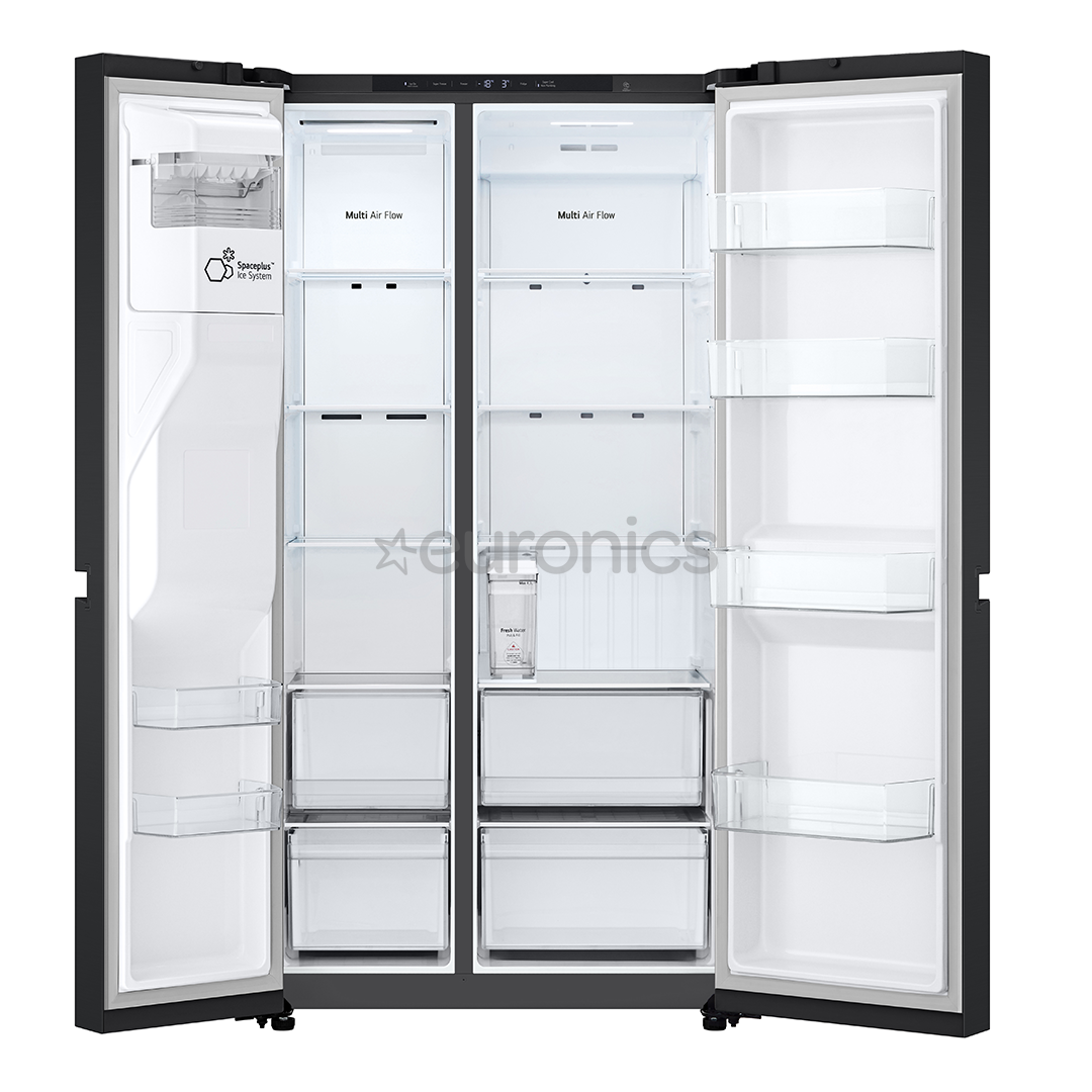LG, Water & Ice Dispenser, 641 L, height 179 cm, black - SBS-Refrigerator
