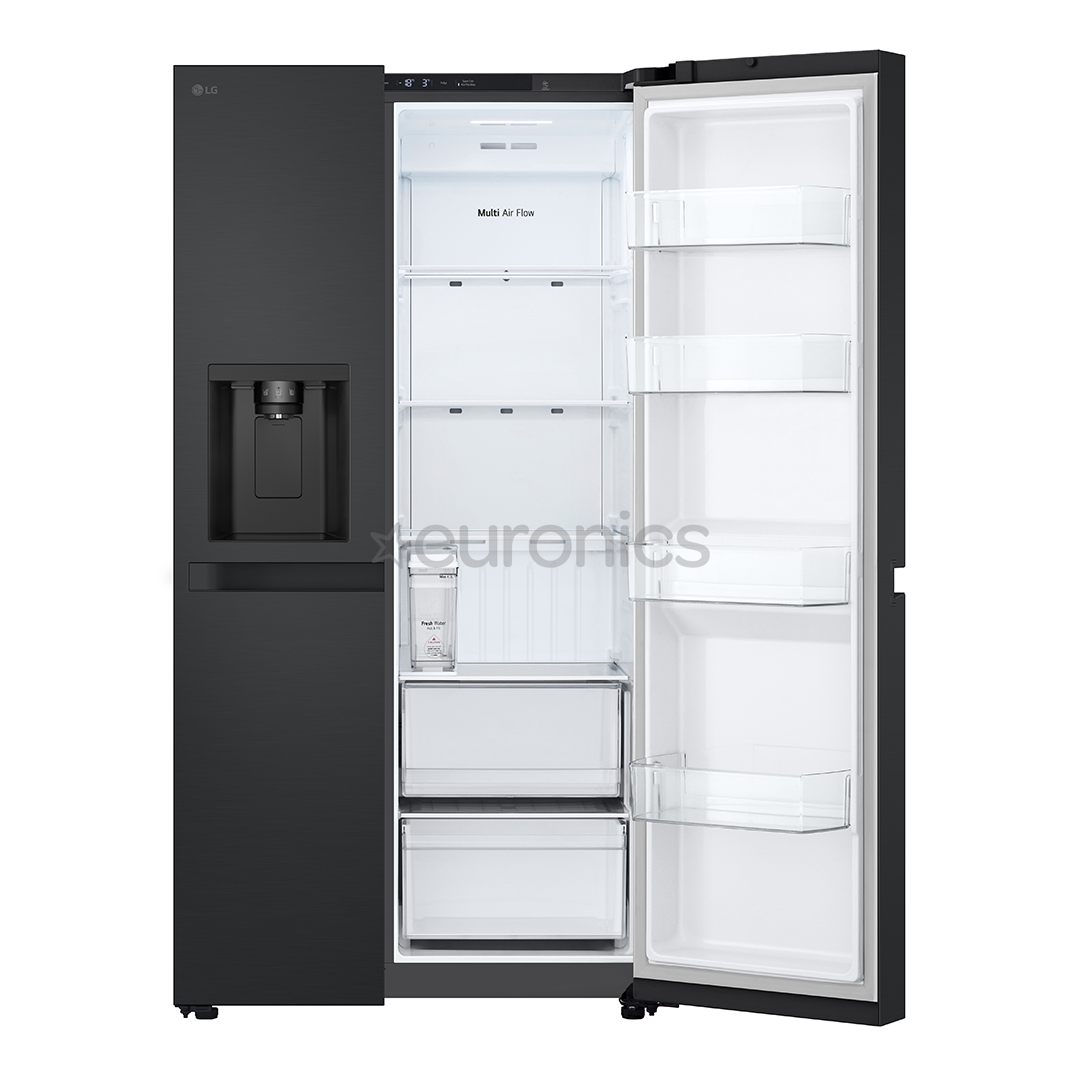 LG, Water & Ice Dispenser, 641 L, height 179 cm, black - SBS-Refrigerator