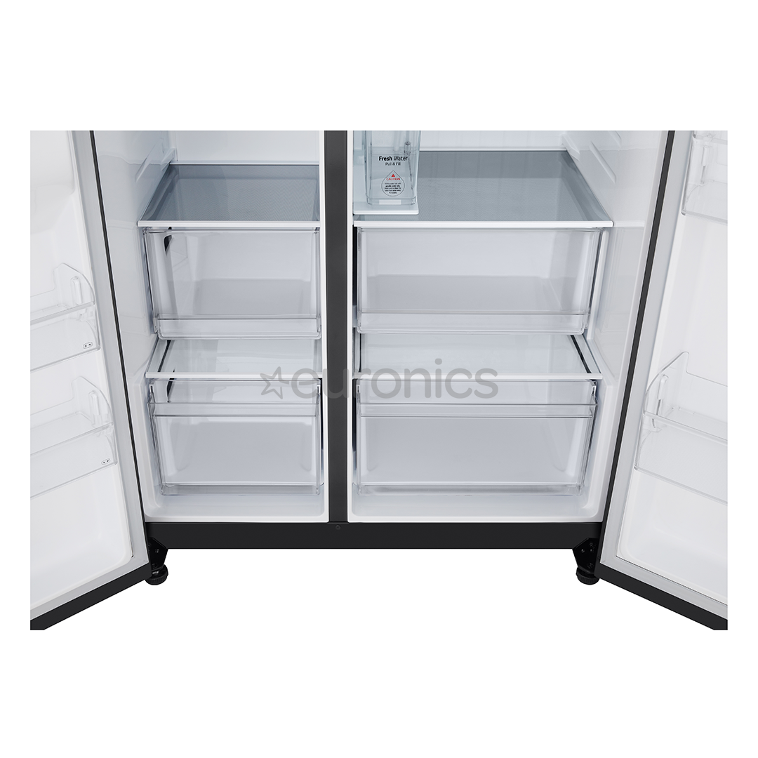 LG, Water & Ice Dispenser, 641 L, height 179 cm, black - SBS-Refrigerator