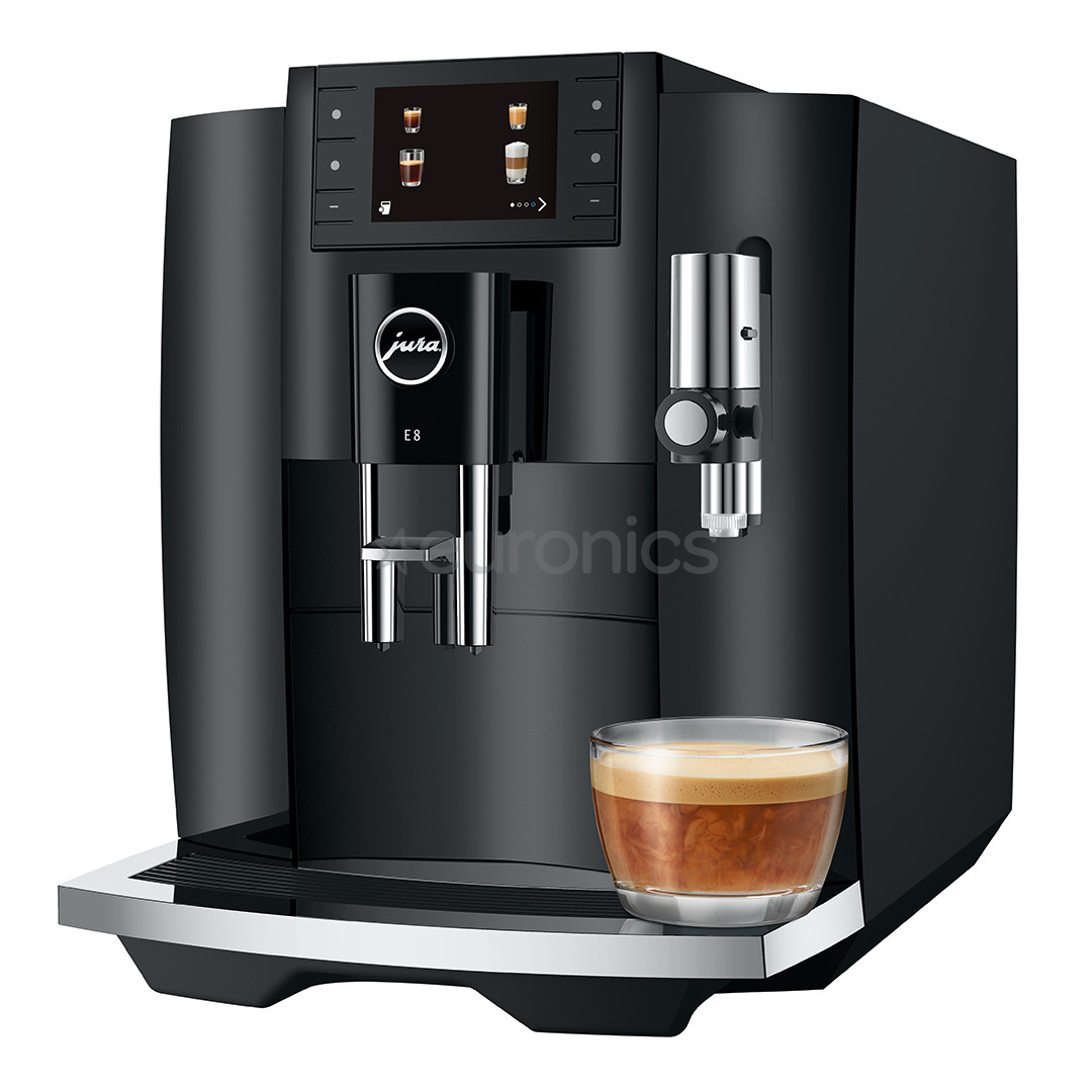 JURA E8 Piano Black (EC), must - Espressomasin