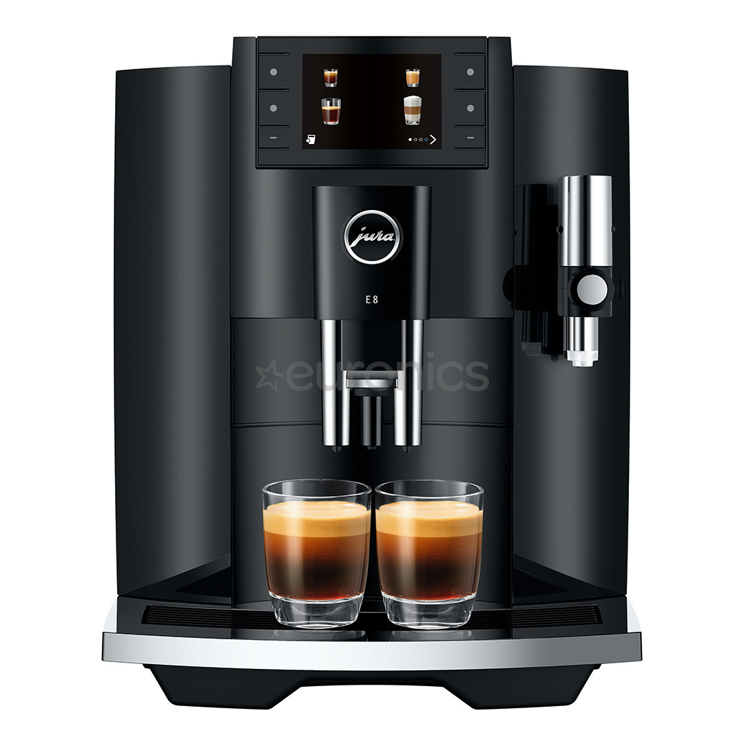 JURA E8 Piano Black (EC), must - Espressomasin