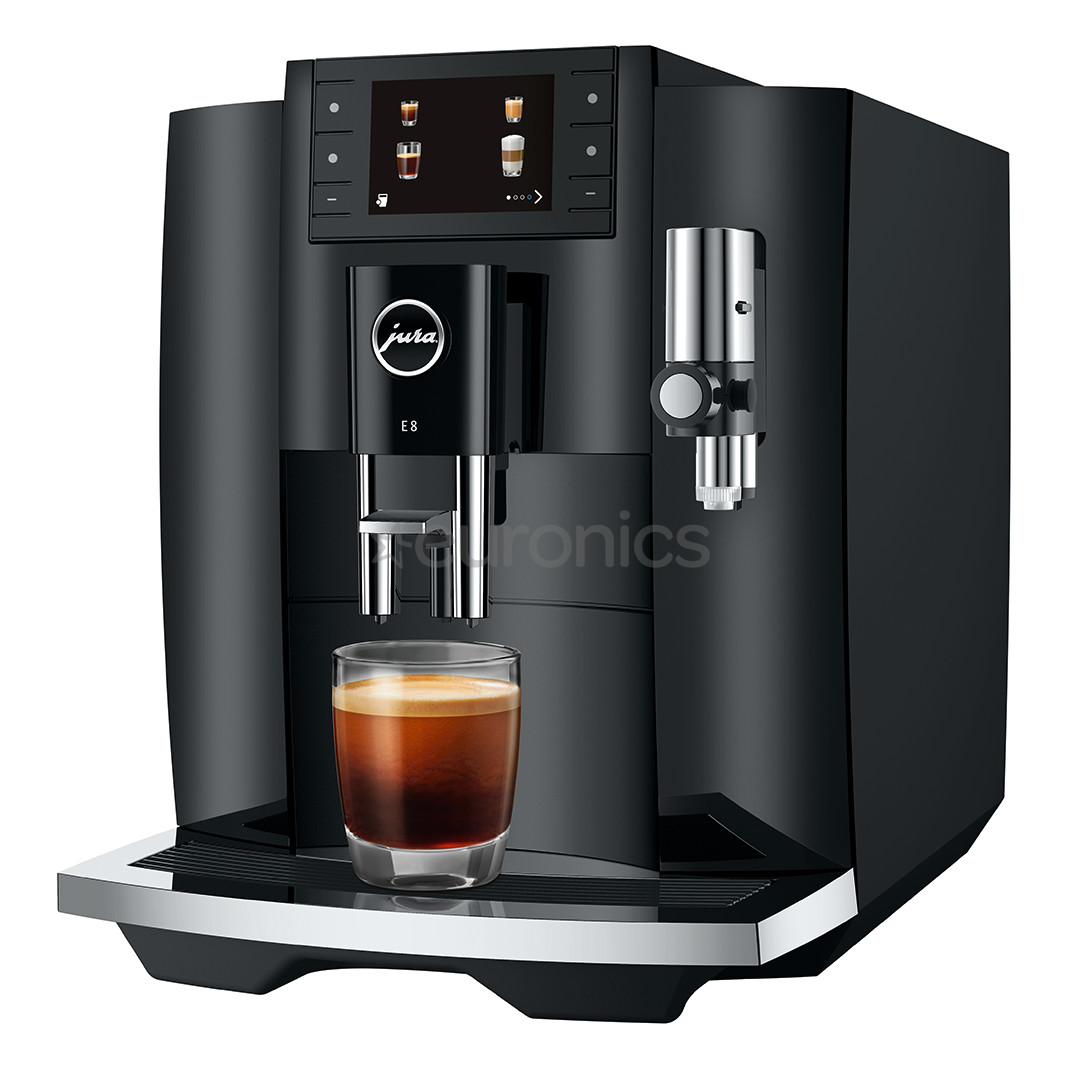 JURA E8 Piano Black (EC), must - Espressomasin