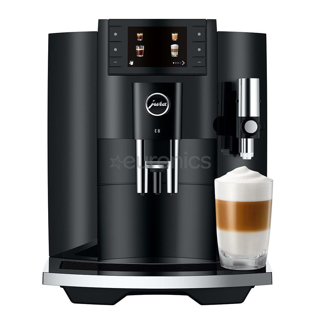 JURA E8 Piano Black (EC), must - Espressomasin