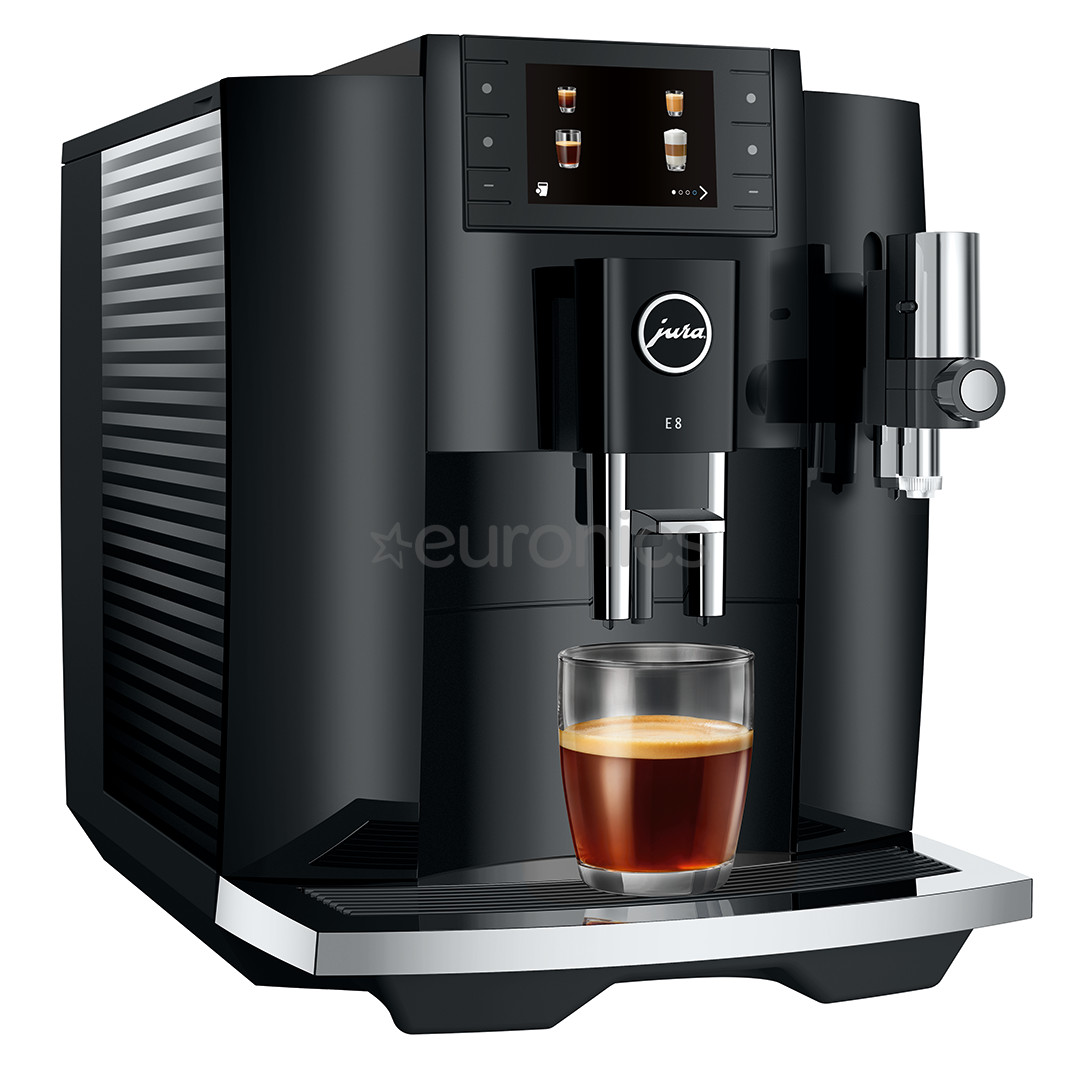 JURA E8 Piano Black (EC), must - Espressomasin