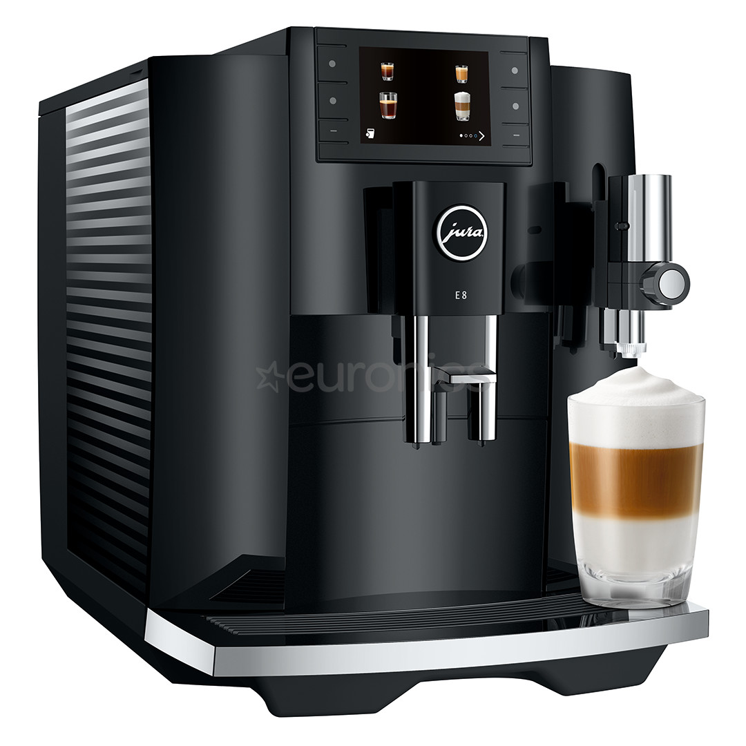 JURA E8 Piano Black (EC), must - Espressomasin