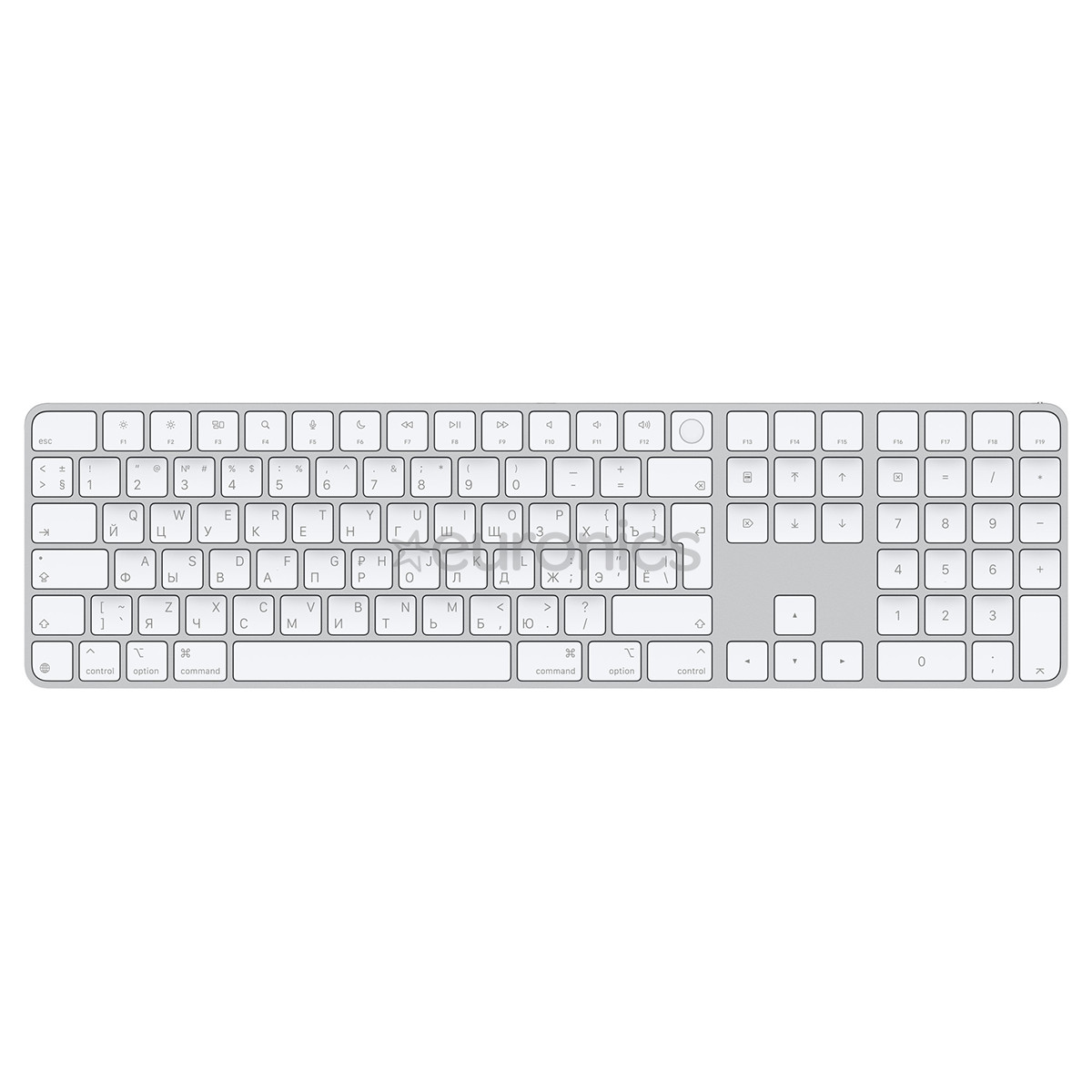 Magic Keyboard with Touch ID and Numeric Keypad, RUS, white - Wireless keyboard