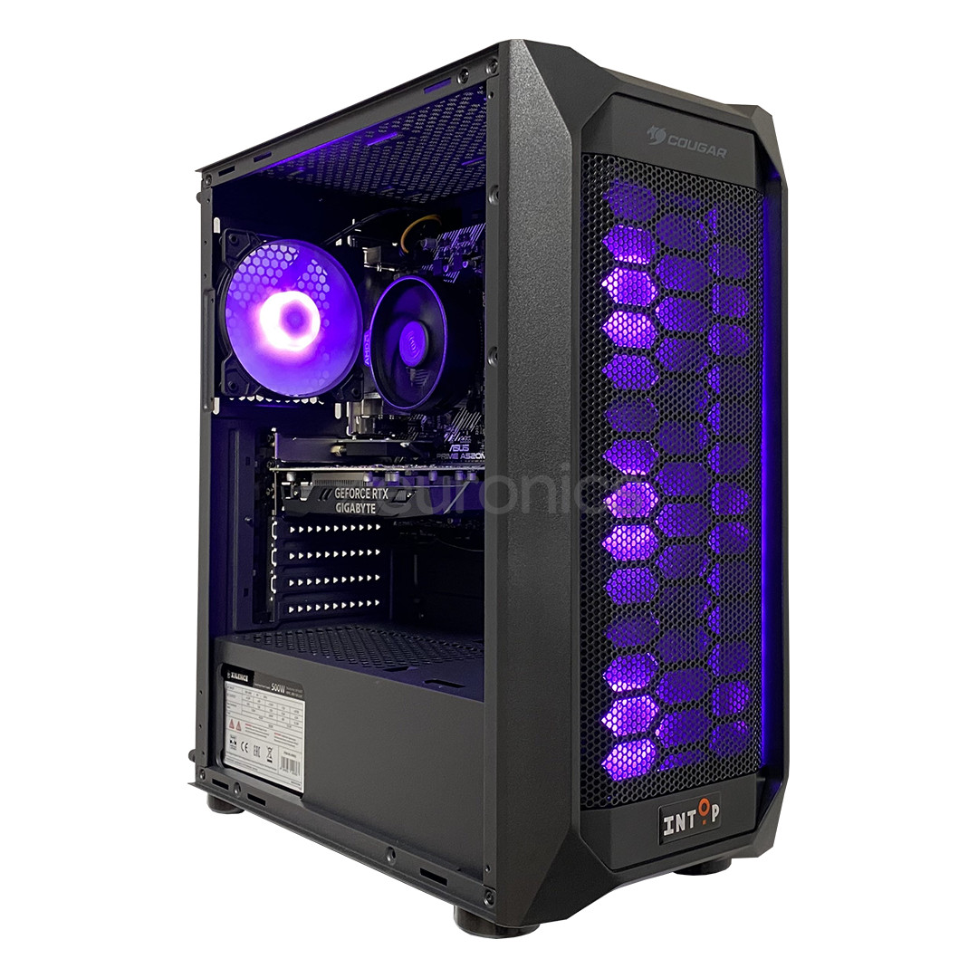 Intop Gaming ER607146, Ryzen 5, 16 ГБ, 512 ГБ, RTX3050, черный - Настольный компьютер