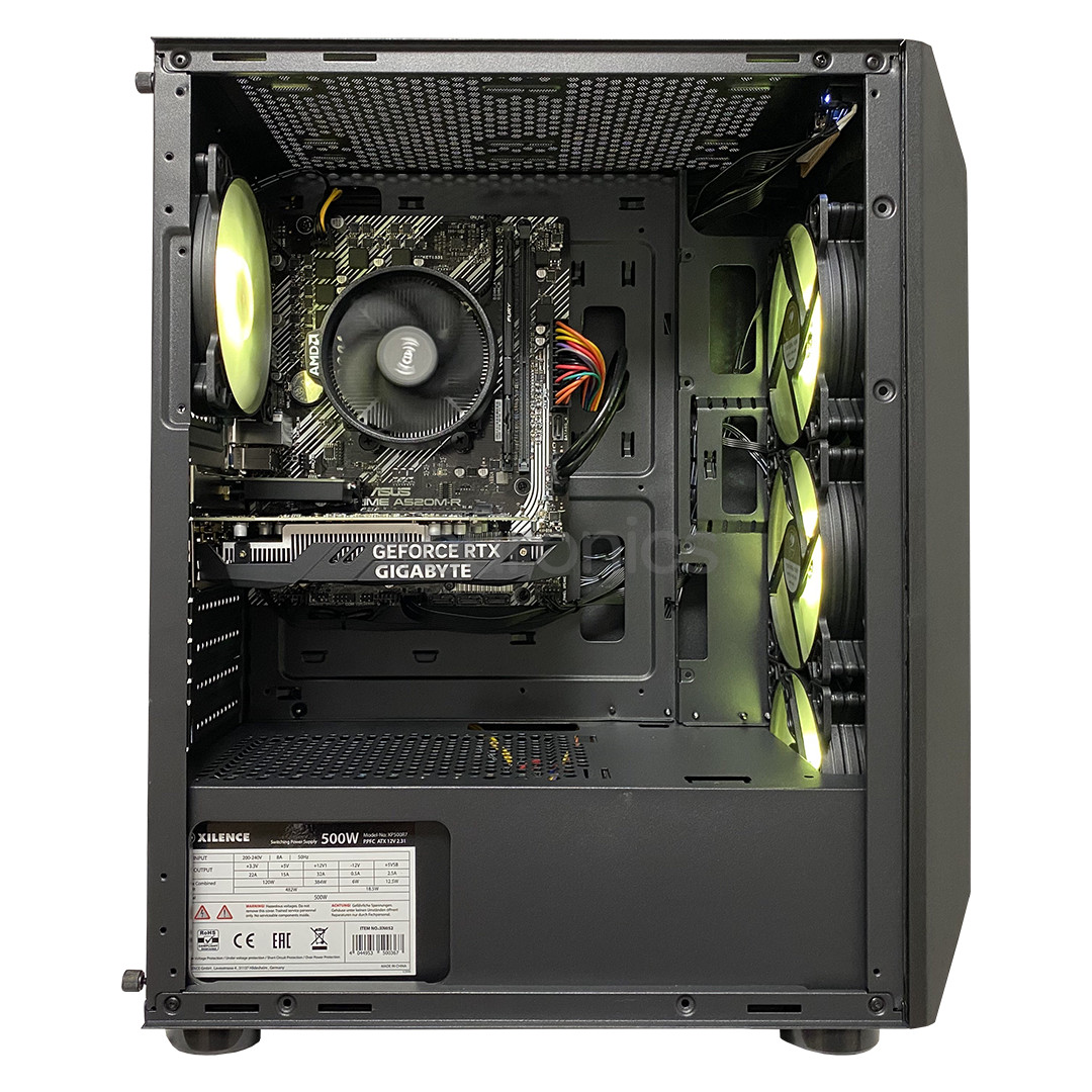 Intop Gaming ER607146, Ryzen 5, 16 ГБ, 512 ГБ, RTX3050, черный - Настольный компьютер