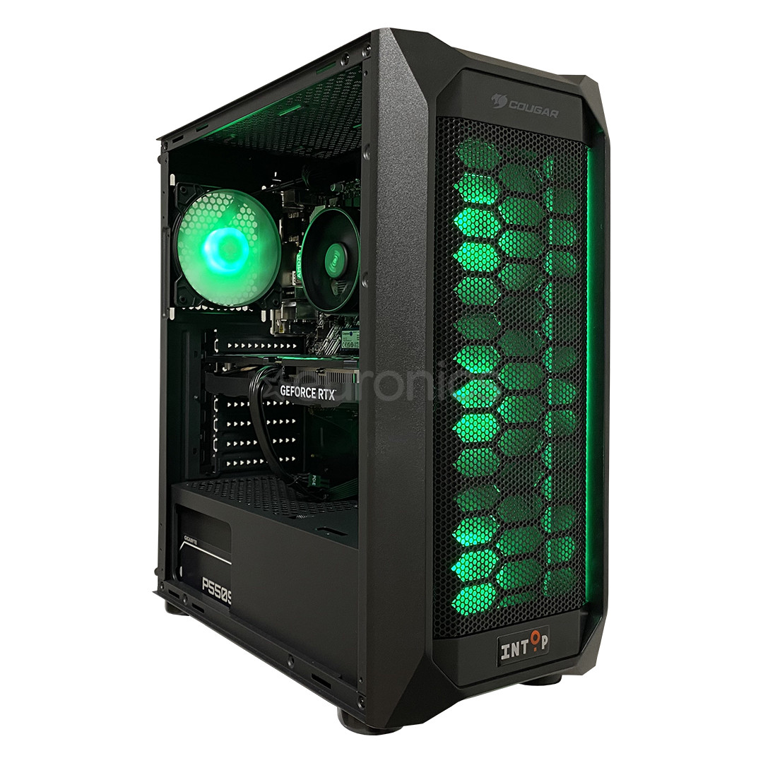 Intop Gaming ER017397, Ryzen 5, 16 GB, 1 TB, RTX4060, must - Lauaarvuti