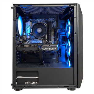 Intop Gaming ER017397, Ryzen 5, 16 GB, 1 TB, RTX4060, must - Lauaarvuti