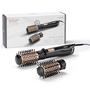 BaByliss Big Hair Dual 1000, 1000 W, must/kuldne - Föön-koolutaja