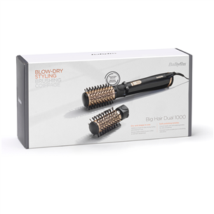 BaByliss Big Hair Dual 1000, 1000 W, must/kuldne - Föön-koolutaja