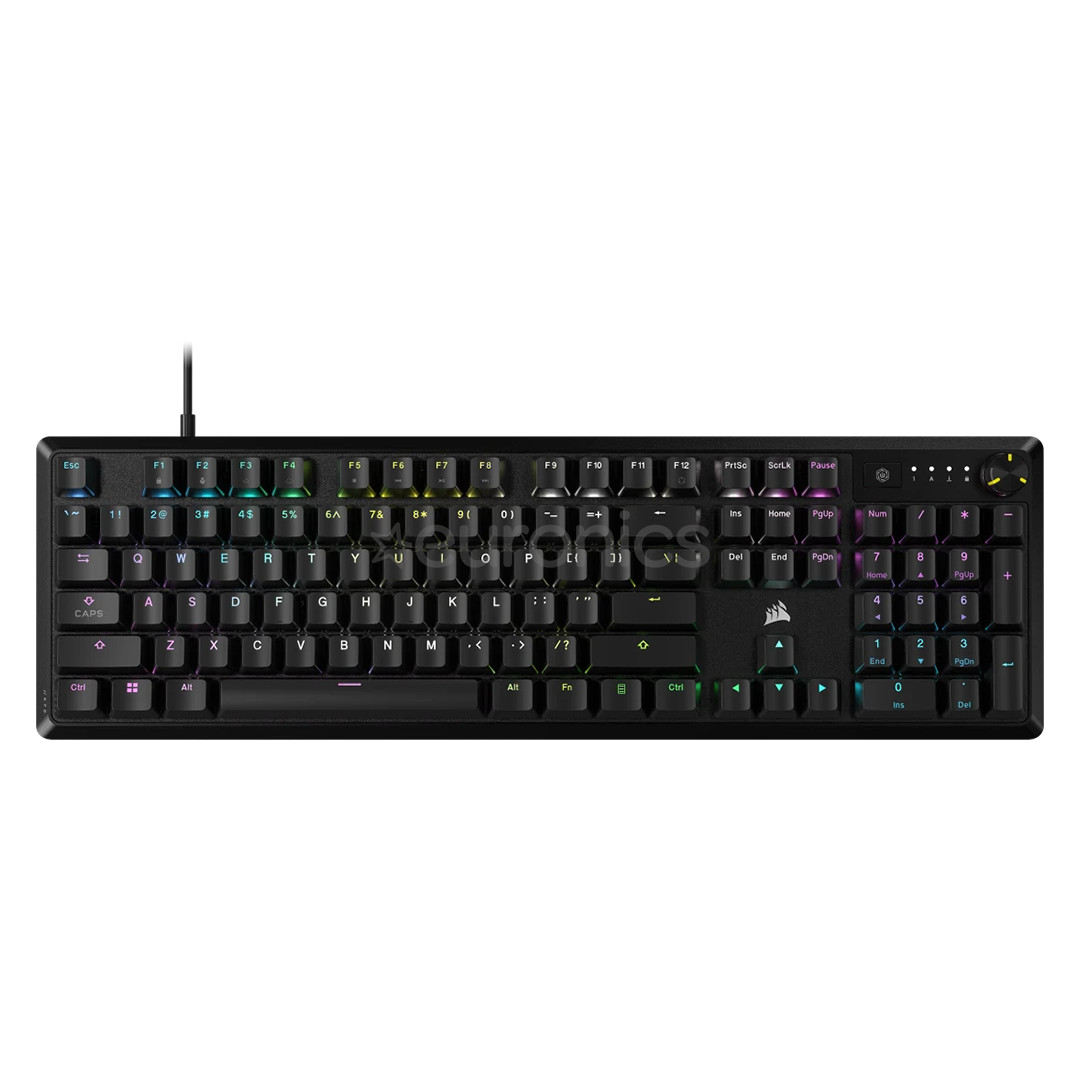 Corsair K70 Core RGB, ENG, must - Klaviatuur