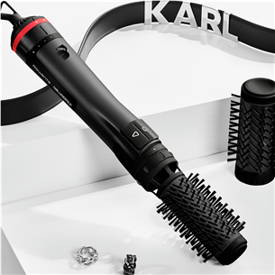 Rowenta x Karl Lagerfeld Brush Activ', 1000 W, must - Föön-koolutaja