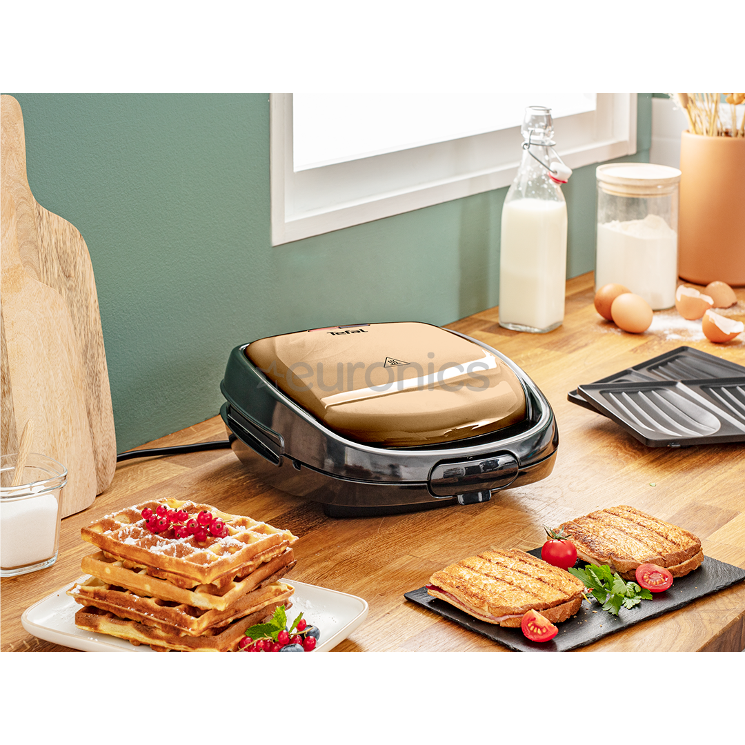 Tefal Snack Time Coppertinto, 700 W, vask - Võileiva- ja vahvlimasin