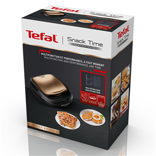 Tefal Snack Time Coppertinto, 700 W, vask - Võileiva- ja vahvlimasin
