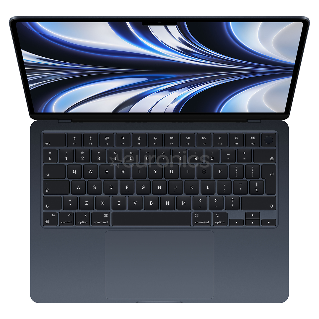 Apple MacBook Air 13" (2022), M2 8C/8C, 16 GB, 256 GB, SWE, must - Sülearvuti